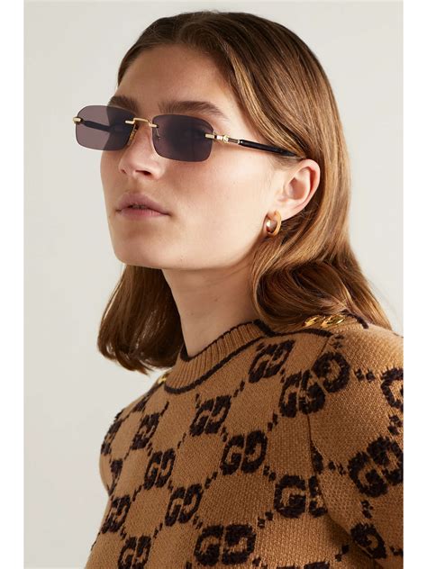 square frame gucci sunglasses women|Gucci rectangular sunglasses with chain.